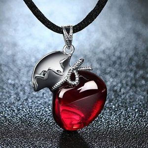 Red Garnet Sterling Silver Pendant "Lucky Money Bag"